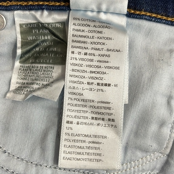 Levis 311 Shaping Skinny Jeans Maui View Blue Dark Wash Stretch Denim Red Tab 29 - Picture 8 of 12